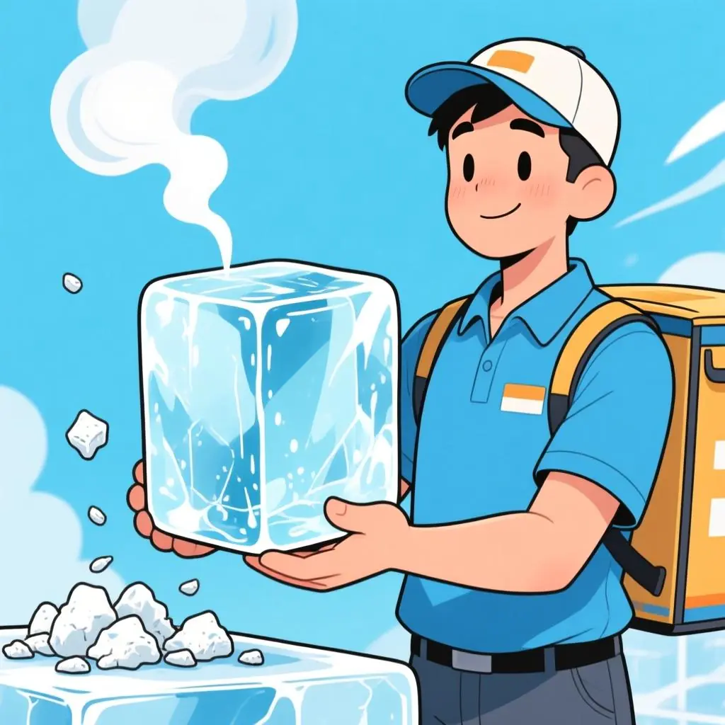 沈阳五塔冰王配送食用冰块降温冰块柱状干冰