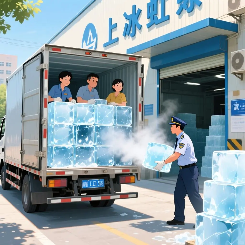 上海虹口区冰块公司配送食用降温冰块和干冰