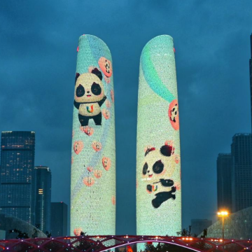 成都双子塔广告