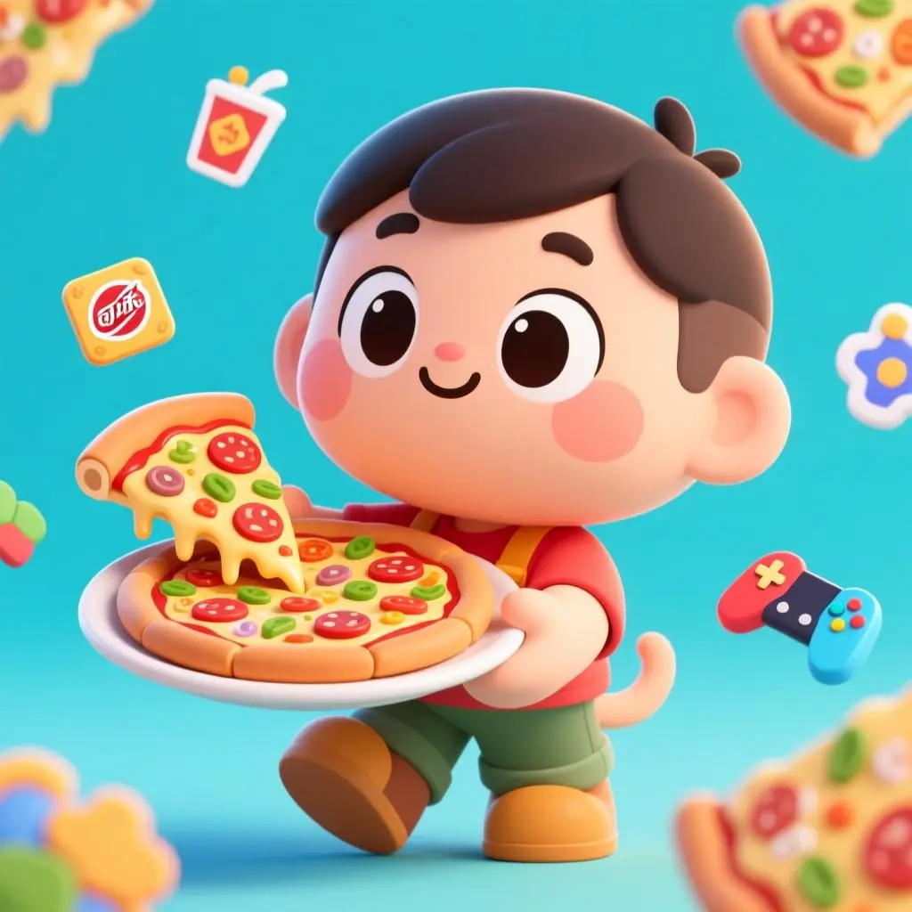 可口的披萨游戏玩家