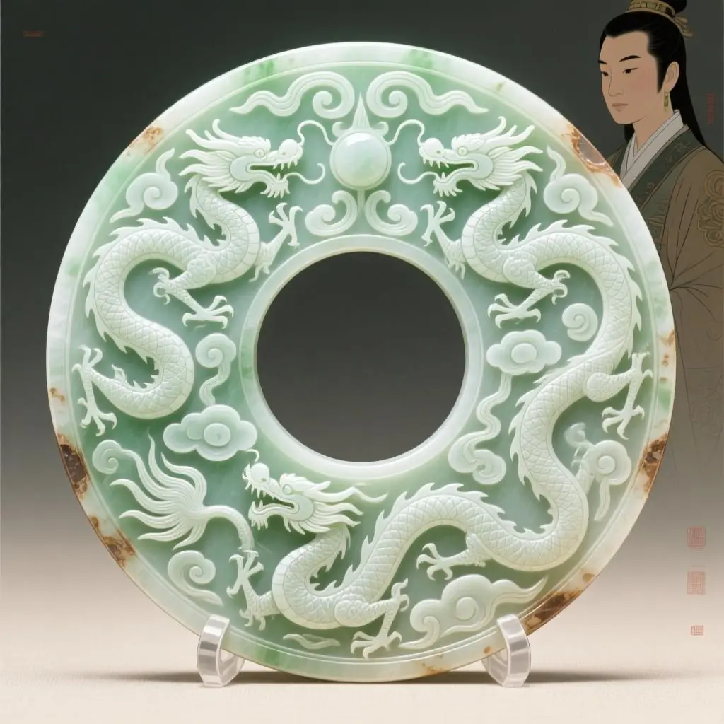 河南文物龙凤玉璧小灵通张丽晶出品