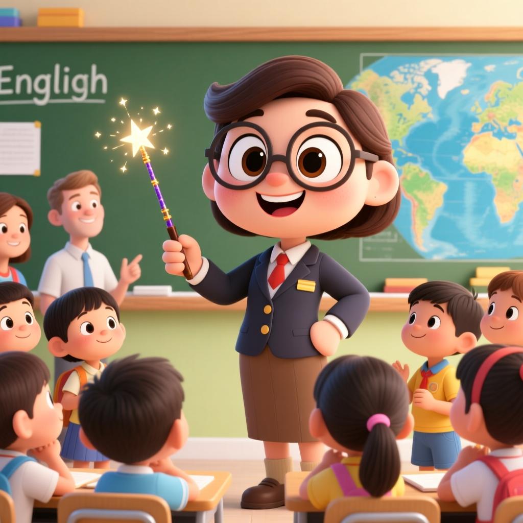 风趣小学英语老师