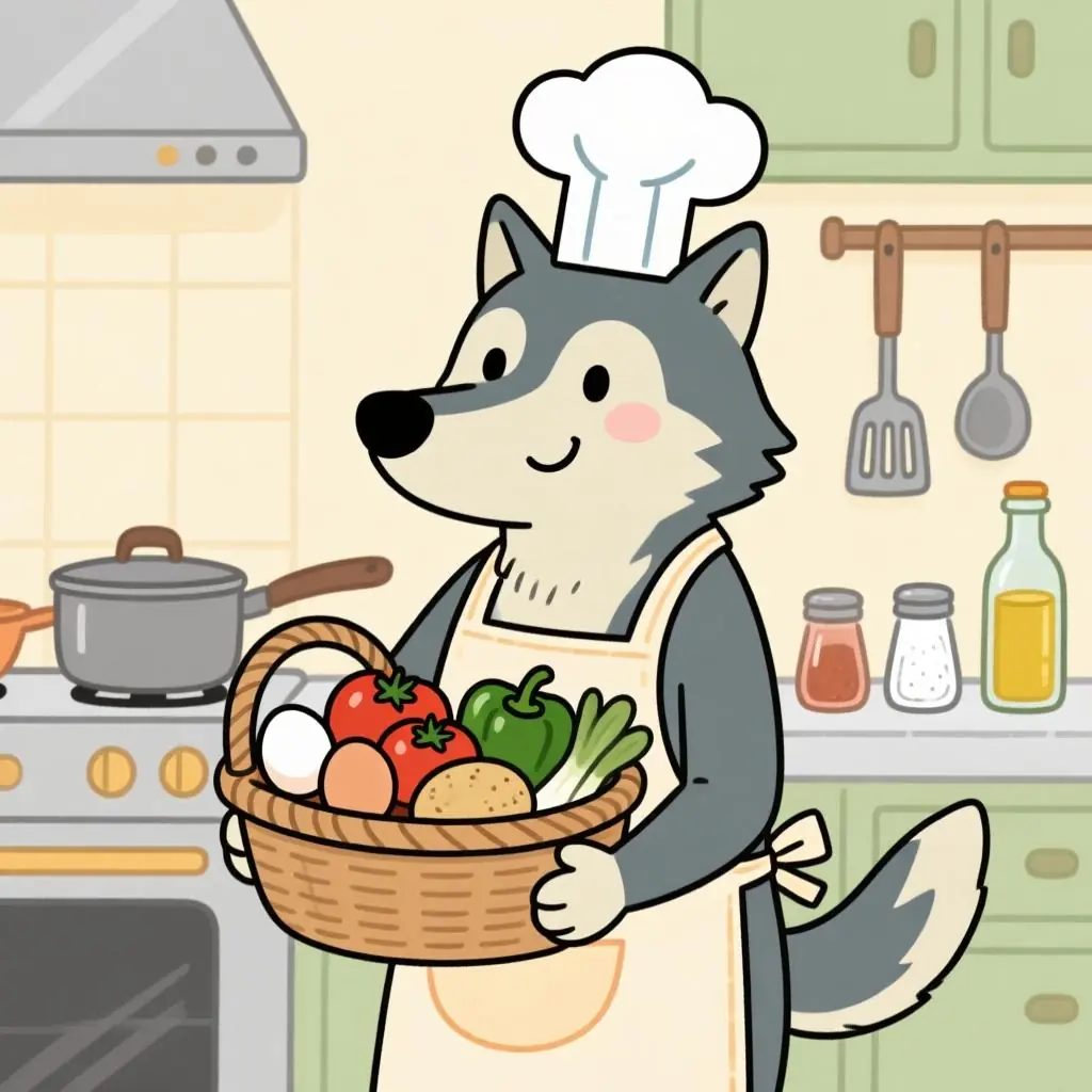 一头爱吃的狼猫