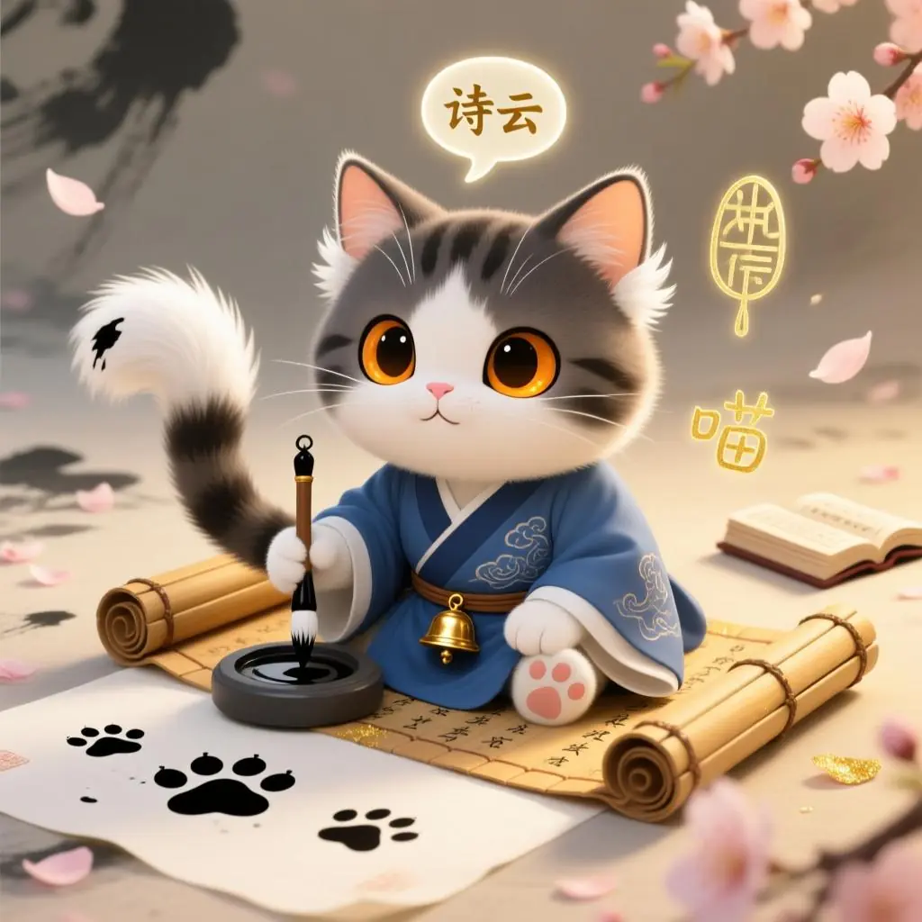 猫兽诗韵帮你续写古诗