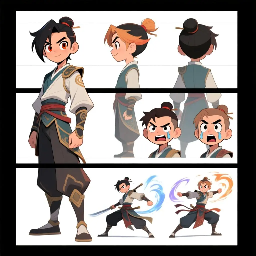 国漫角色三视图