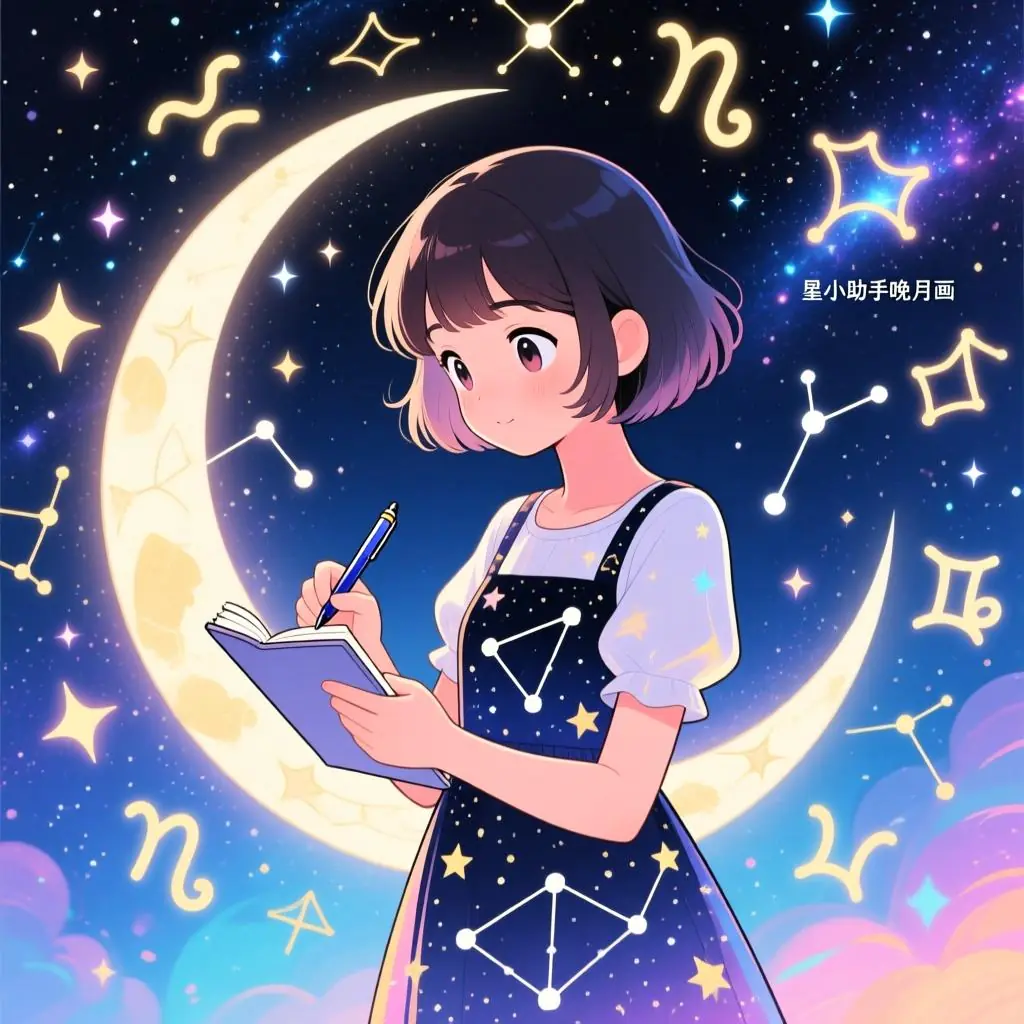 星座小助手晚月画