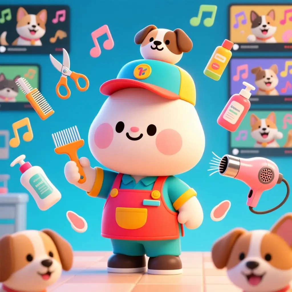 萌宠美容搞笑养护小助手