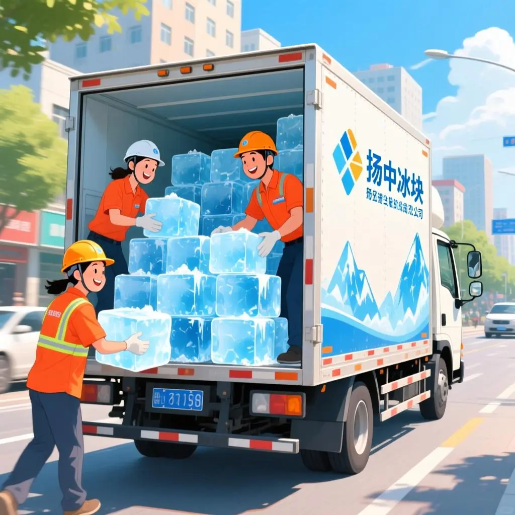 扬中冰块公司配送降温冰块工业冰块柱状干冰