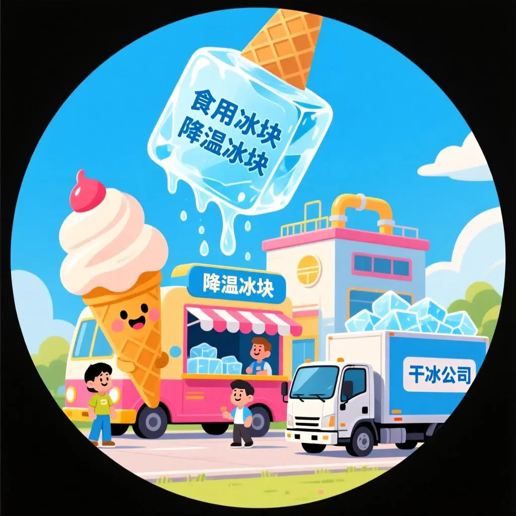 兰州冰厂提供食用冰降温冰块和干冰配送公司