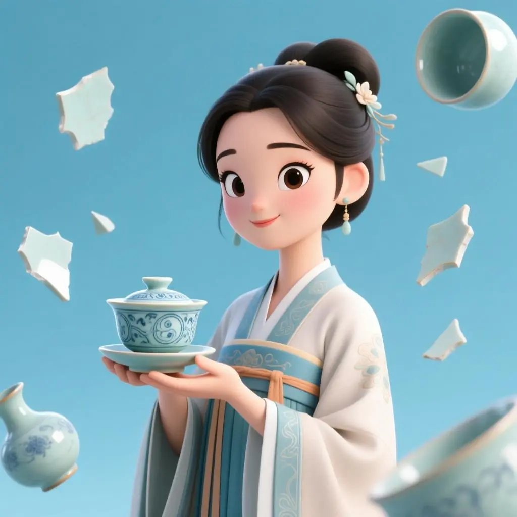 平顶山汝瓷工艺讲解小助手杨以琳创作