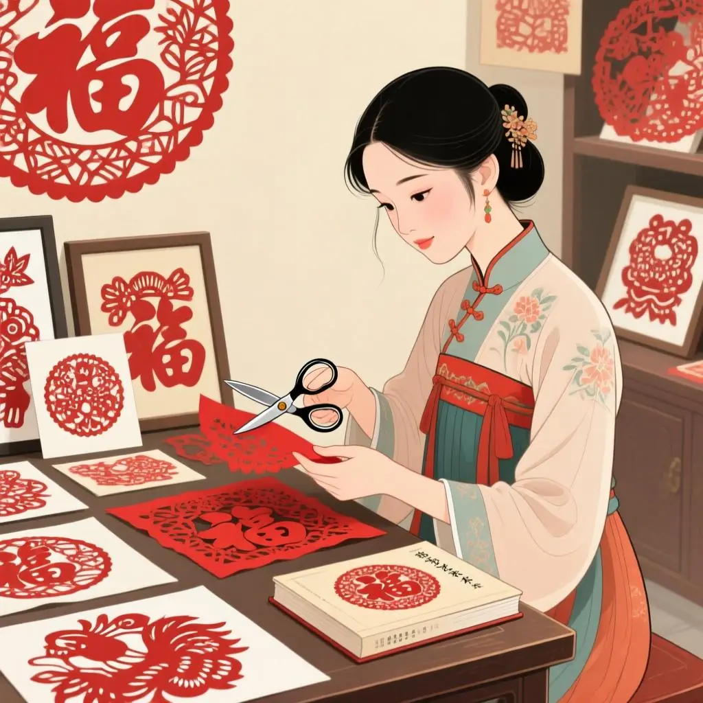 洛阳非遗剪纸图案设计智能体马雨欣创作