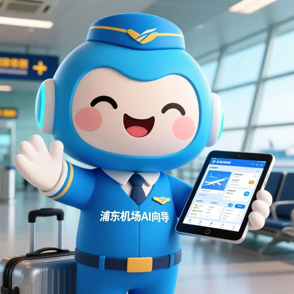 上海浦东机场国际旅客答疑助手张贝贝创作