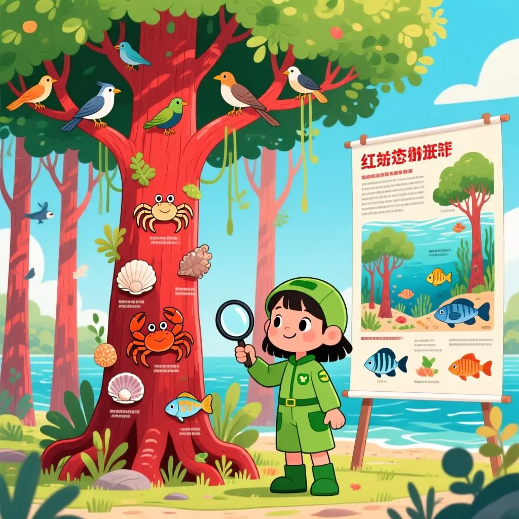 华南红树林守护小助手郭怡婷创作