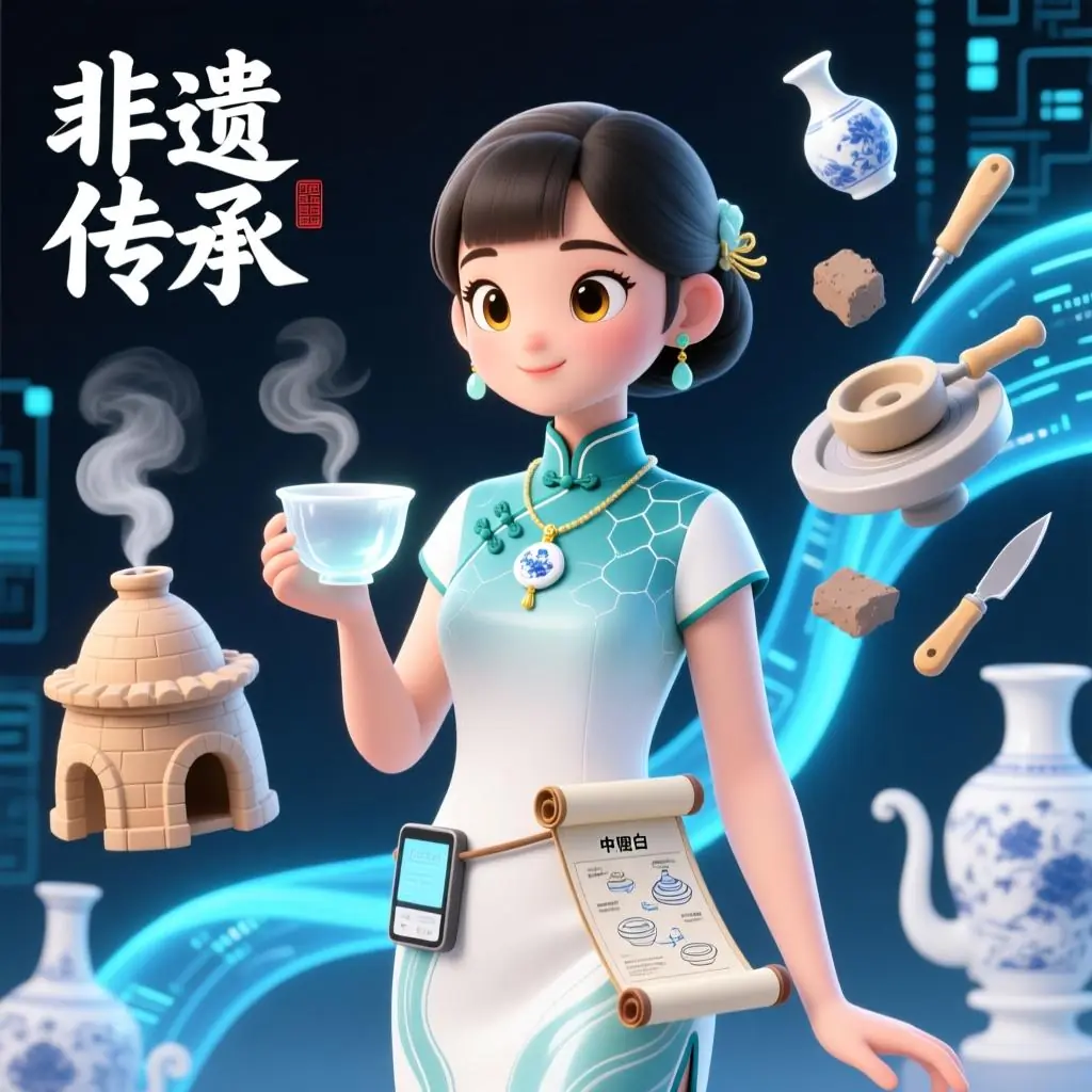 德化白瓷科普小瓷匠刘睿鑫创作